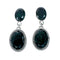 Native American Emerald Sterling Silver Post Dangle Earrings X10559